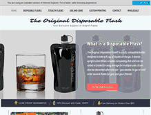 Tablet Screenshot of disposableflasks.com